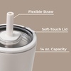 image:imageHydroJug Everyday Tumbler 14 oz CeramicLined Straw Cup FootballLinen