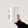 image:imageHydroJug Everyday Tumbler 14 oz CeramicLined Straw Cup FootballLinen