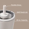 image:imageHydroJug Everyday Tumbler 14 oz CeramicLined Straw Cup FootballLinen
