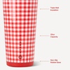 image:imageHydroJug Everyday Tumbler 14 oz CeramicLined Straw Cup FootballSummer Picnic