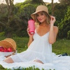 image:imageHydroJug Everyday Tumbler 14 oz CeramicLined Straw Cup FootballSummer Picnic