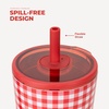 image:imageHydroJug Everyday Tumbler 14 oz CeramicLined Straw Cup FootballSummer Picnic