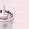 image:imageHydroJug Everyday Tumbler 14 oz CeramicLined Straw Cup FootballWildrose