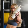 image:imageHydroJug Sport 20 oz Insulated Stainless Steel Water Bottle FootballCream