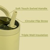 image:imageHydroJug Sport 20 oz Insulated Stainless Steel Water Bottle FootballOlive