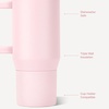 image:imageHydroJug Traveler 20oz Kids Insulated Tumbler with Handle LadybugPink Sand