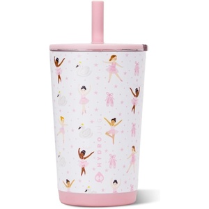 image:imageHydroJug Everyday Tumbler 14 oz CeramicLined Straw Cup FootballBallerina