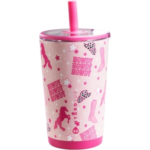 image:imageHydroJug Everyday Tumbler 14 oz CeramicLined Straw Cup FootballCowgirl