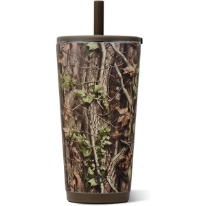 image:imageHydroJug Everyday Tumbler 14 oz CeramicLined Straw Cup FootballWoodland