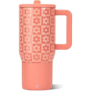 image:imageHydroJug Traveler 20oz Kids Insulated Tumbler with Handle LadybugDaisy Checkers